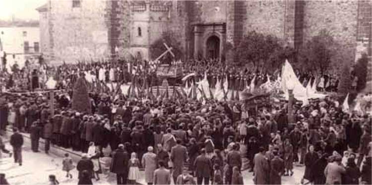Semana Santa de 1955. Procesión de los siete santos