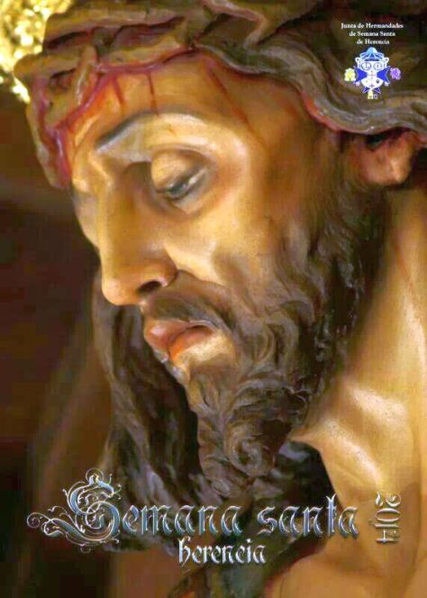 El rostro del Cristo del Consuelo es la imagen del cartel de la Semana Santa de Herencia 2014