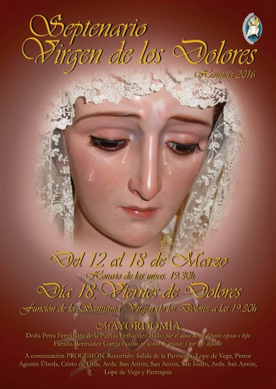 Septenario y procesión de la Virgen de los Dolores en Herencia